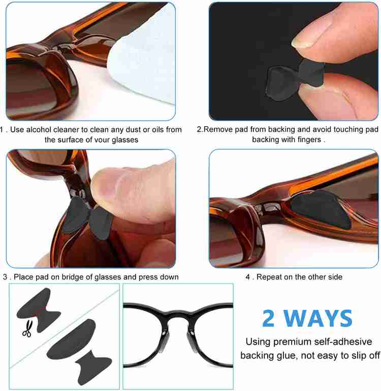 Pads to stop glasses slipping outlet