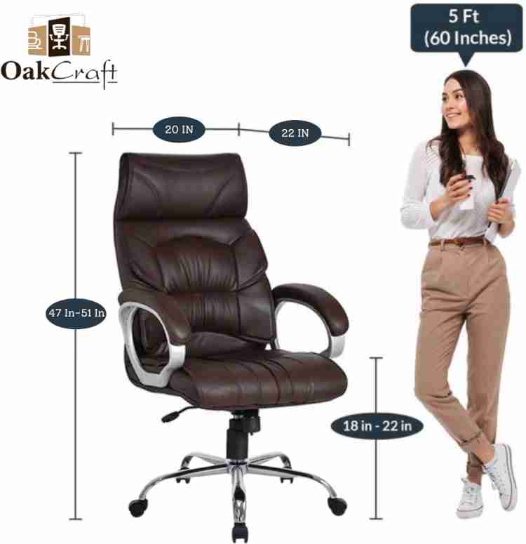 Oakcraft Double Padded Desk Chair Ergonomic Support Boss Chair Leatherette  Office Executive Chair Price in India - Buy Oakcraft Double Padded Desk  Chair Ergonomic Support Boss Chair Leatherette Office Executive Chair online