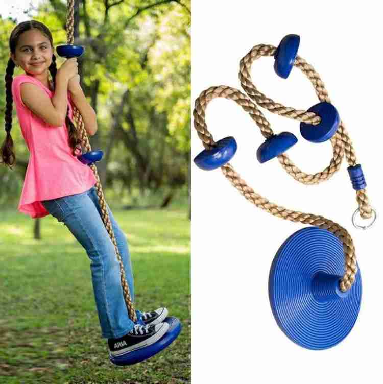 jumprfit Platforms Disc Tree Kids Swing Seat and Climbing Knot Rope with  Carabiner Hook - Platforms Disc Tree Kids Swing Seat and Climbing Knot Rope  with Carabiner Hook . shop for jumprfit