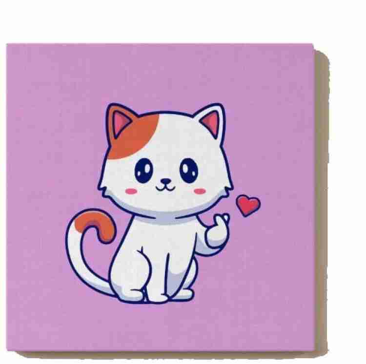 EAZY ARTS EAZY ARTS Cute Cat Paint By Numbers Kit For Kids Canvas