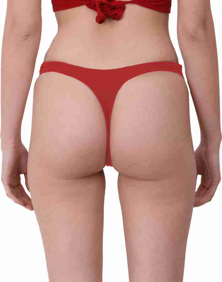 THE BLAZZE Women Thong Red Panty - Buy THE BLAZZE Women Thong Red Panty  Online at Best Prices in India