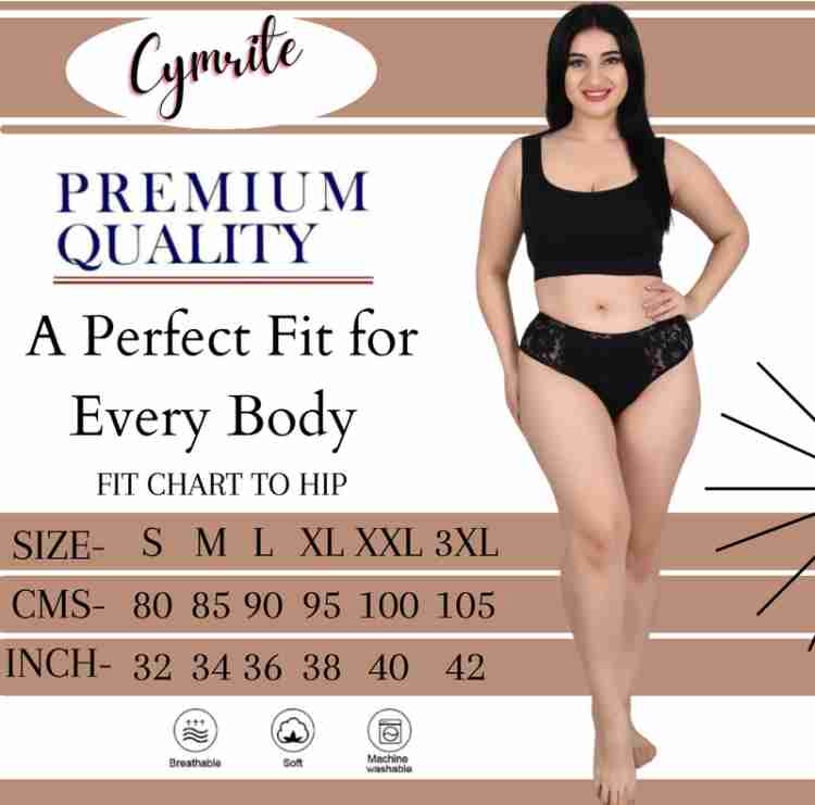 Buy Cymrite women brief in cotton hipster mid rise to high rise sexy  looking comfortable branded panty for girls, ladies, women can be used as  daily use ,fancy, honeymoon panty combo pack