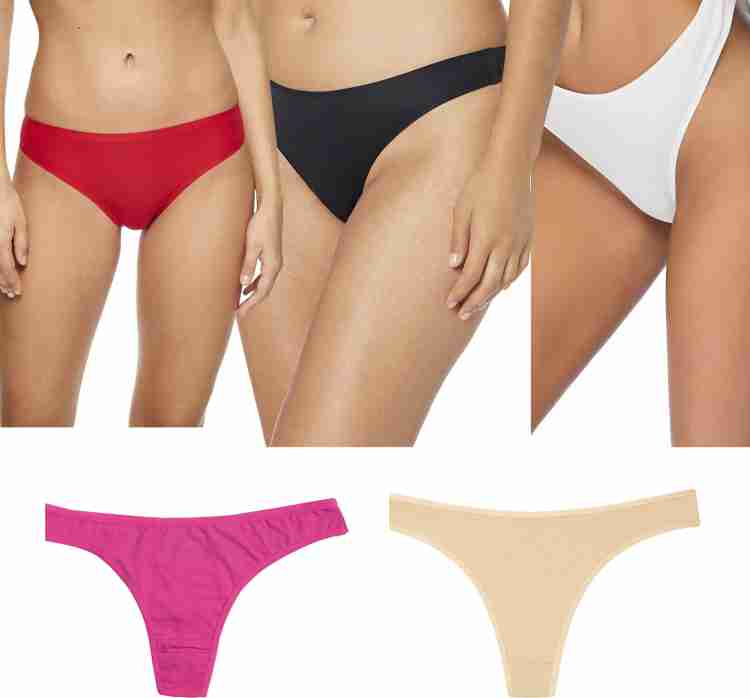 good 1 Women Thong Beige, Black, Red Panty - Buy good 1 Women Thong Beige,  Black, Red Panty Online at Best Prices in India