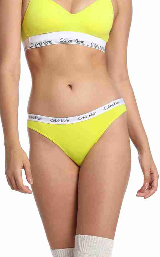 Calvin Klein Underwear Women Bikini Yellow Panty - Buy Calvin Klein Underwear  Women Bikini Yellow Panty Online at Best Prices in India