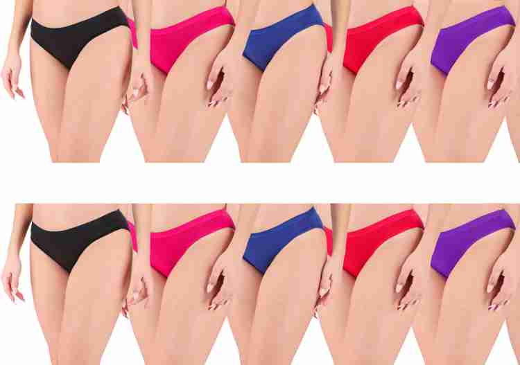 Buy ELK Pack Of 3 Solid Low waist Hipster Panty - Multi Online at Low  Prices in India 