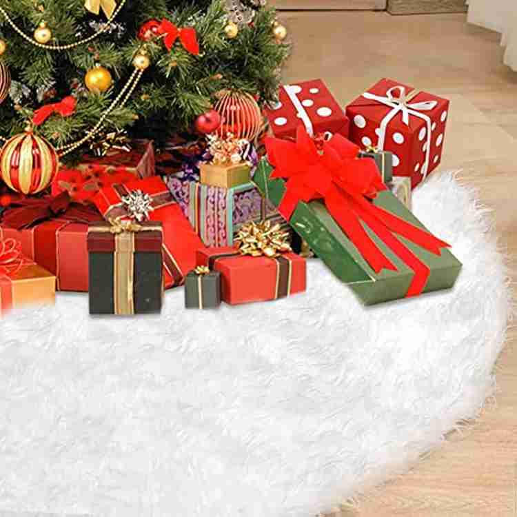 Nimoni 60Inch Tree Skirt Snowy White Plush Velvet Luxury Faux Fur White Christmas Hanging Ornaments Pack of 1 Price in India Buy Nimoni 60Inch Tree Skirt Snowy White Plush Velvet Luxury
