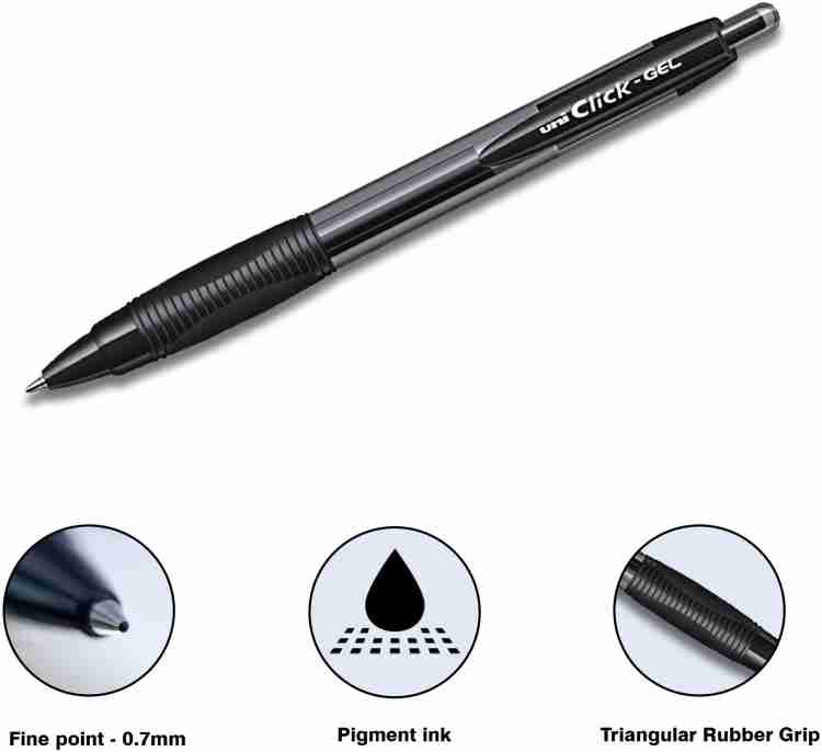 Buy Uni-Ball Click Gel Pen - Black Ink Online at Best Price of Rs 49 -  bigbasket