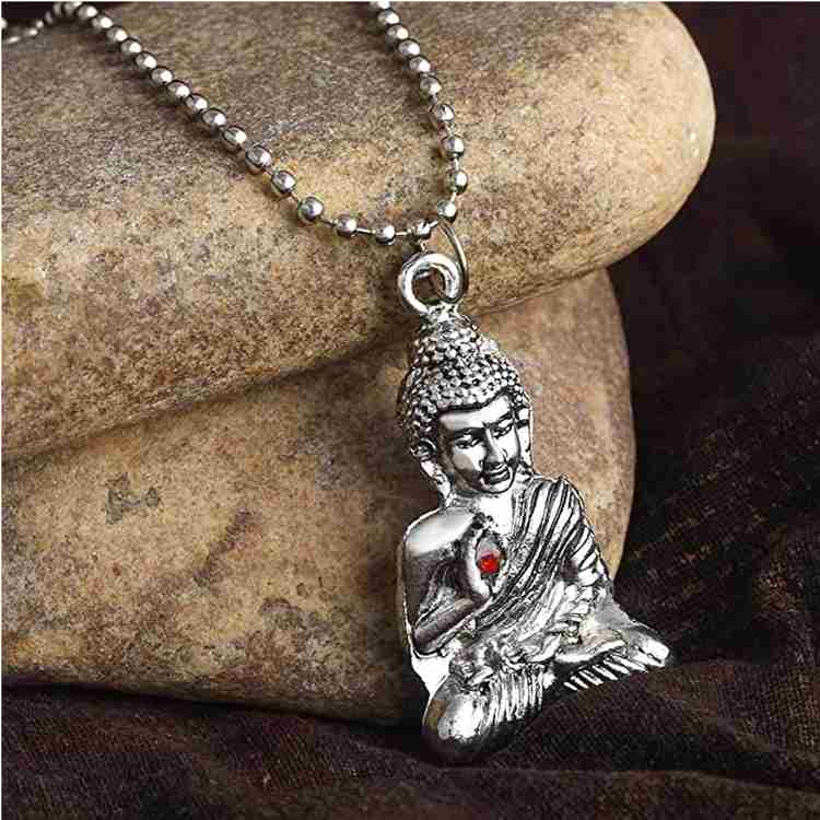 Buddha locket sale silver