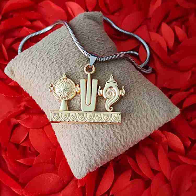 Shanku chakra namam pendant in gold sale