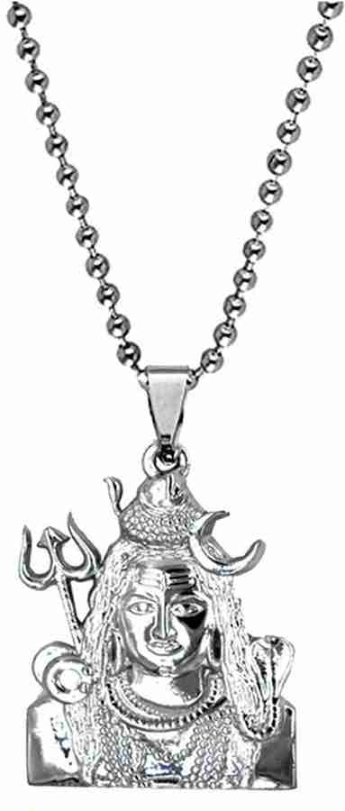 AFH Lord Mahadev Shiva Silver Metal Pendant Necklace Chain For Men Women Metal Pendant Price in India Buy AFH Lord Mahadev Shiva Silver Metal Pendant Necklace Chain For Men Women Metal Pendant Online