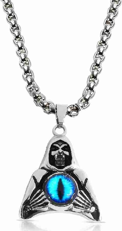 Airtick Grim Reaper Evil Eye Gothic Satan Sheep Skeleton Skull Locket Pendant Necklace Silver Stainless Steel Pendant Set Price in India Buy Airtick Grim Reaper Evil Eye Gothic Satan Sheep Skeleton Sk...