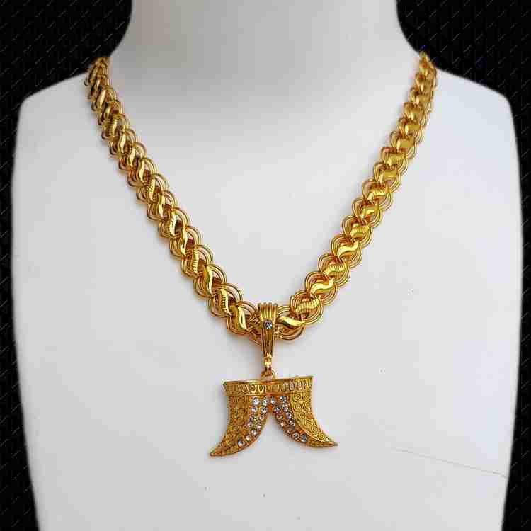 Jemeefly Diamond Double nail nor puligoru pandent with Koyli chain for Mens and Boys. Gold plated Alloy Pendant Set Price in India Buy Jemeefly Diamond Double nail nor puligoru pandent with Koyli