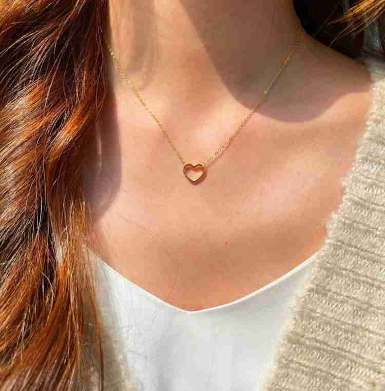 Heart model clearance gold chain