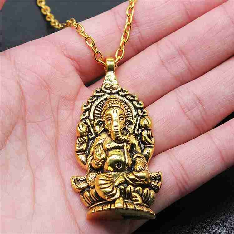 Lord ganesha gold locket top