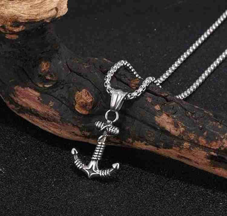 Jagsun Silver Chain Anchor Designer Chain Pendant For Men Boys