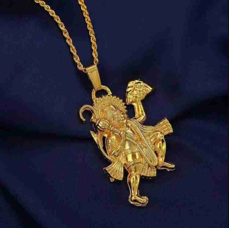 Gold chain with hot sale god pendant