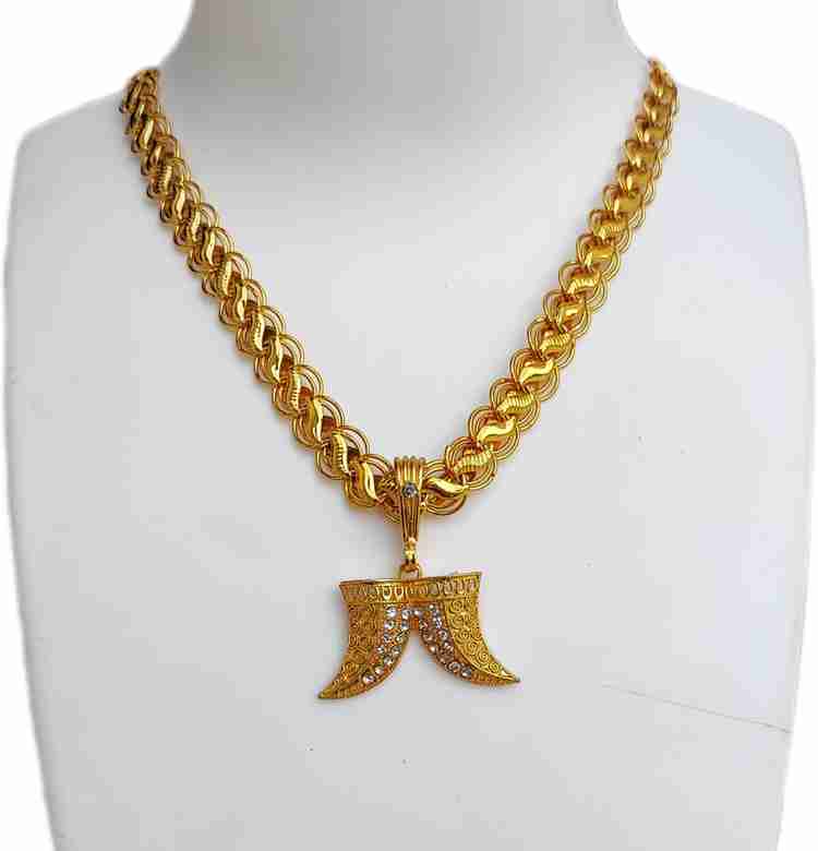 Jemeefly Diamond Double nail nor puligoru pandent with Koyli chain for Mens and Boys. Gold plated Alloy Pendant Set Price in India Buy Jemeefly Diamond Double nail nor puligoru pandent with Koyli