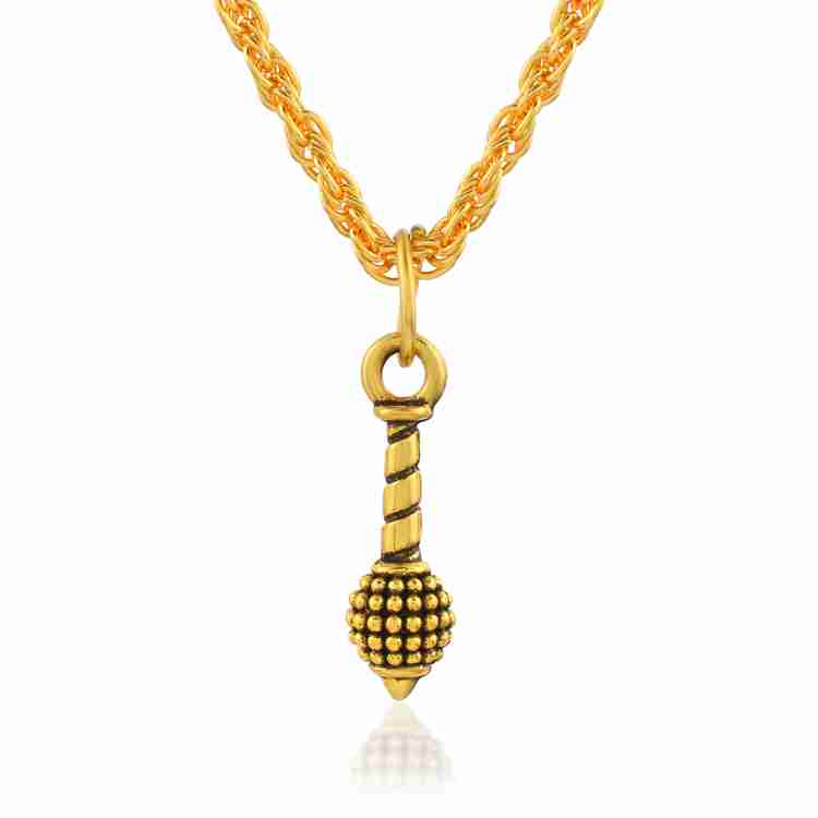 Hanuman gada pendant in gold sales