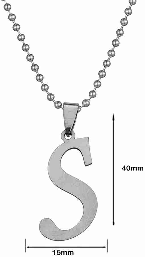 S silver necklace deals