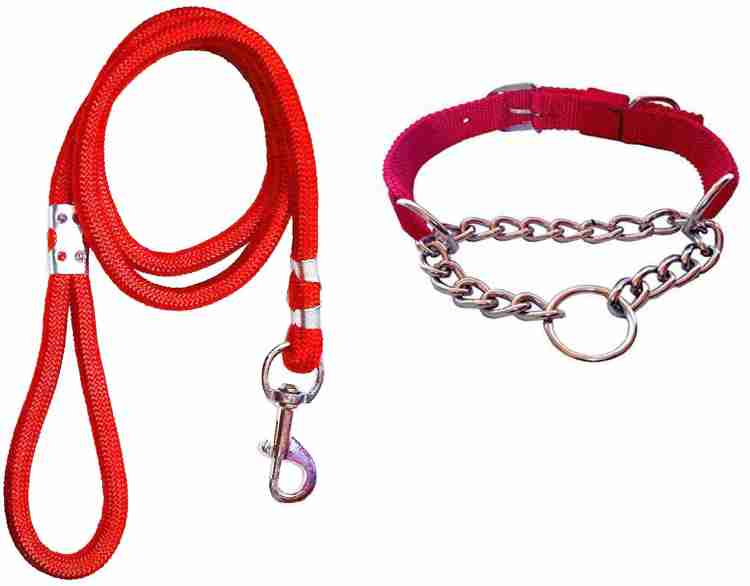 Choke leash outlet for dogs