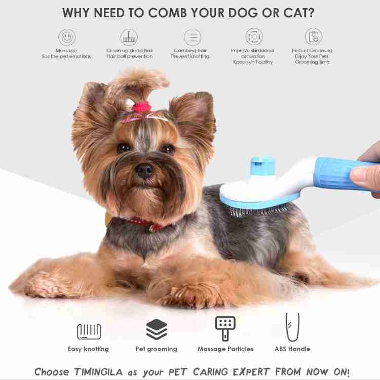 GoTrendz Dog Comb Dog Comb Brush Dog Comb Steel Dog Hair Comb Dog Hair Brush Slicker Brushes for Dog Cat Rabbit Price in India Buy GoTrendz