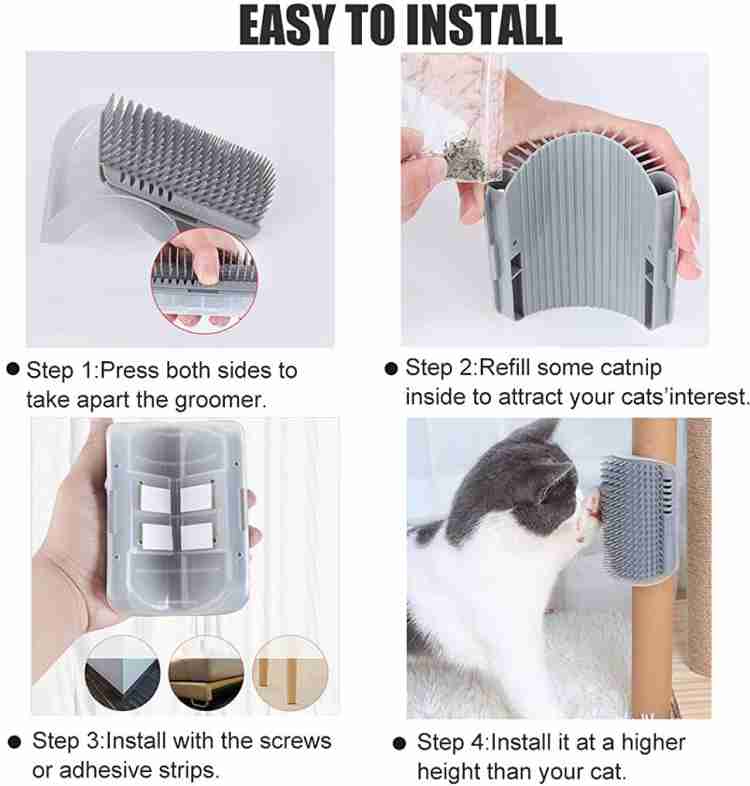 Qpets Cat Brush for Hair Grooming Wall Mount Corner Scratcher Head Top Massage Comb Basic Comb for Dog Price in India Buy Qpets Cat Brush for Hair Grooming Wall Mount Corner