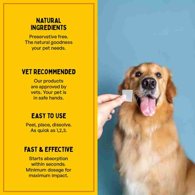Furlicks Calming Aid for Dogs Cats for Balanced Behaviour Anxiety Relief Oral Strips Pet Health Supplements Price in India Buy Furlicks Calming Aid for Dogs Cats for Balanced Behaviour
