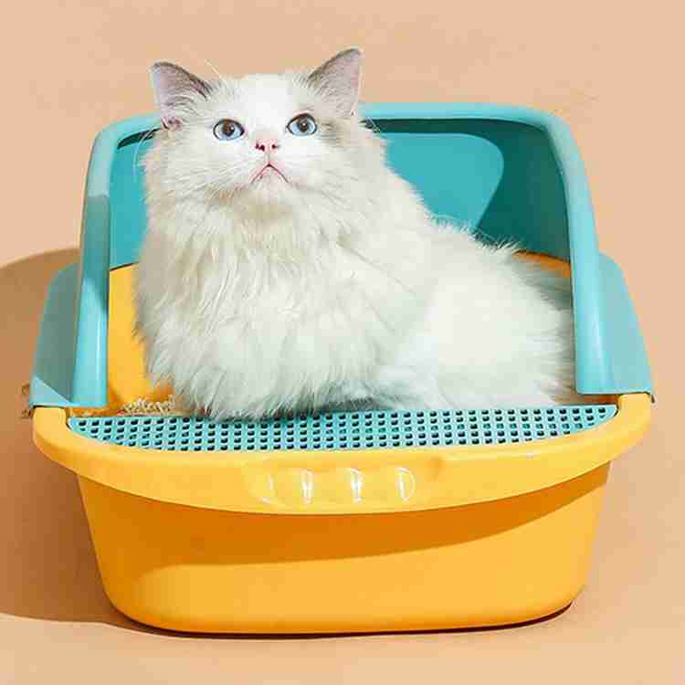 Lyla Pet Toilet Pan Cat Litter Box for Sand Box Supplies Small Animals Kitten Yellow Dog House Price in India Buy Lyla Pet Toilet Pan Cat Litter Box for Sand Box