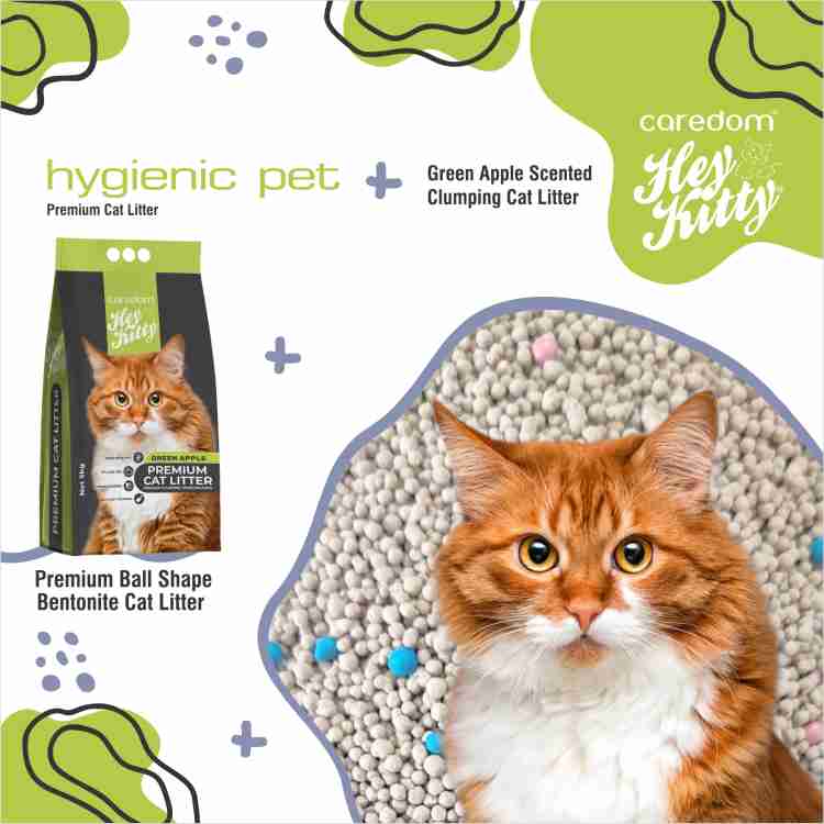 Caredom Hey Kitty Premium Ball Shape Cat Litter Sand with Green