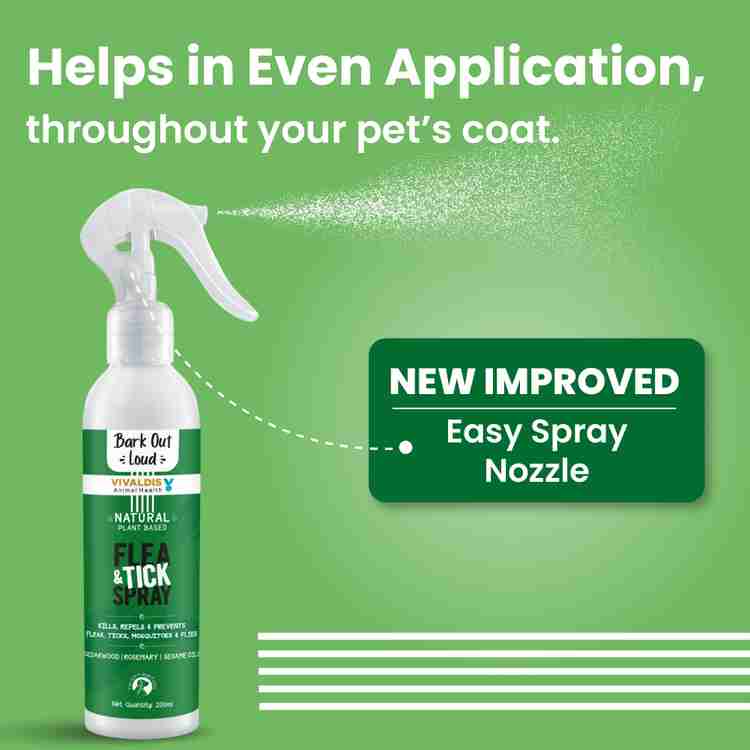 BARK OUT LOUD Vivaldis Natural Tick Flea Spray dogs cats Flea and Tick NA Dog Shampoo Price in India Buy BARK OUT LOUD Vivaldis Natural Tick Flea Spray