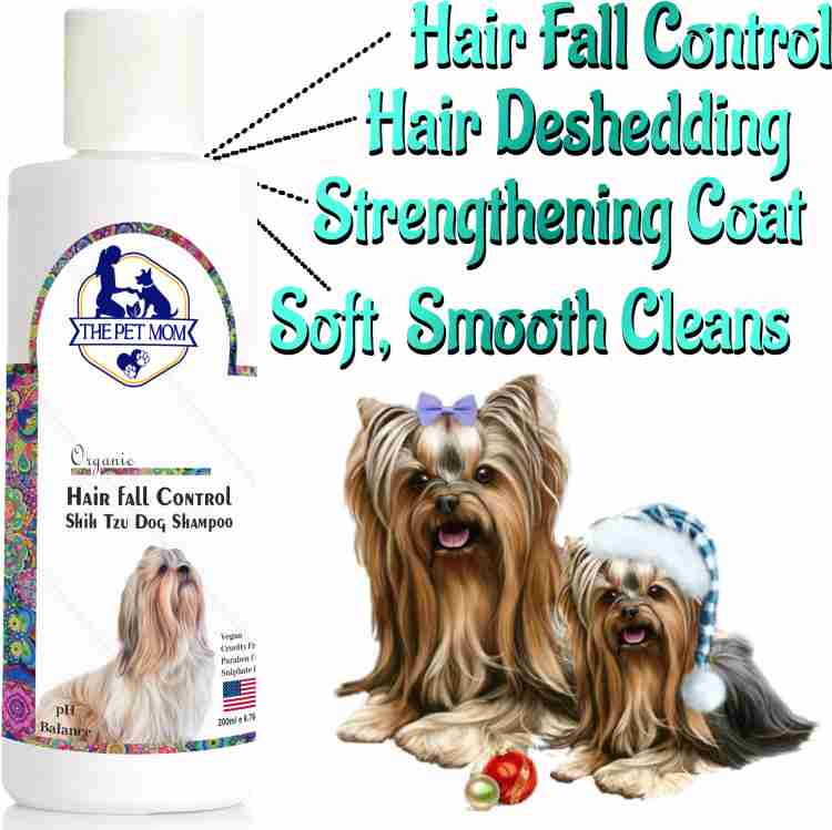 THE PET MOM Shih Tzu Dog Shampoo Hair Fall Control Hair Shed Control Strengthening Coat Conditioning Fresh Reduces Hair Fall Cleans Conditions De Shedding Cleanser All Dog Breed Dog Shampoo Price