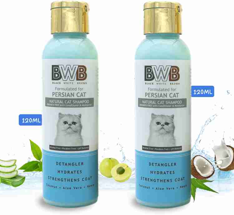 BWB BLACK WHITE BROWN BWB PERSIAN CAT SHAMPOO pack of two bottle
