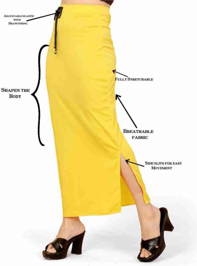 SOURAV Saree shape wear for women Lycra Blend Petticoat Price in