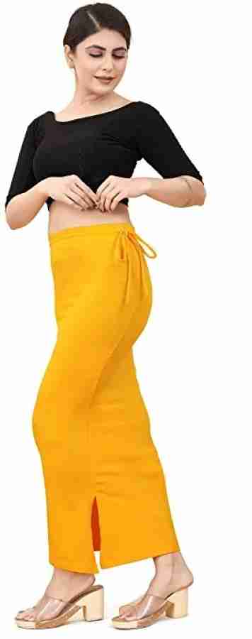 Buy BUYONN Women Yellow Spandex Saree Shapewear (L) Online at Best Prices  in India - JioMart.