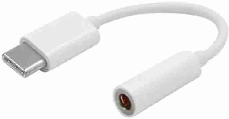 Berua White Earphone Headphone Braided Wire Cable Adapter USB Type C To 3.5mm Headphone Jack Phone Converter Price in India Buy Berua White Earphone Headphone Braided Wire Cable Adapter USB Type C To