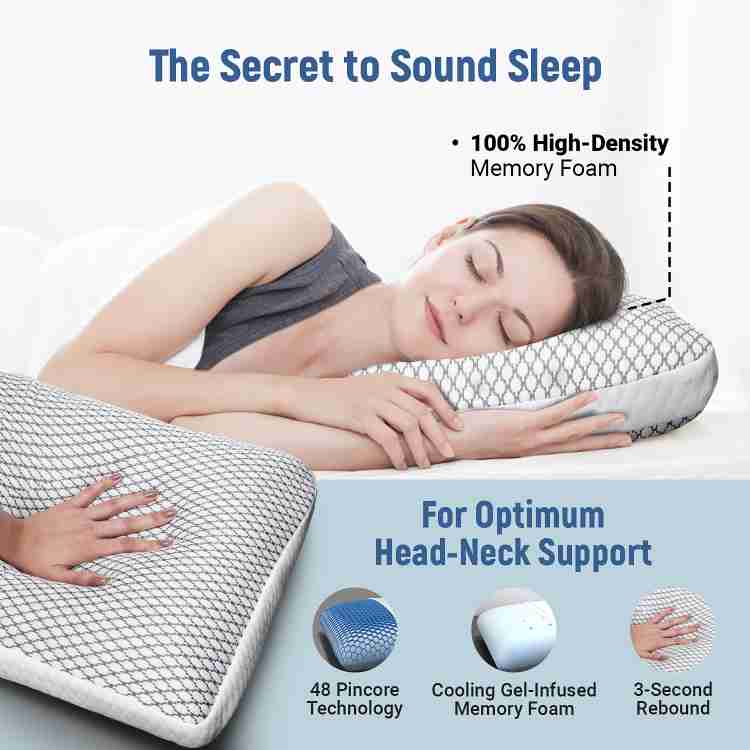 LA VERNE Luxury Memory Foam Geometric Sleeping Pillow Pack of 1