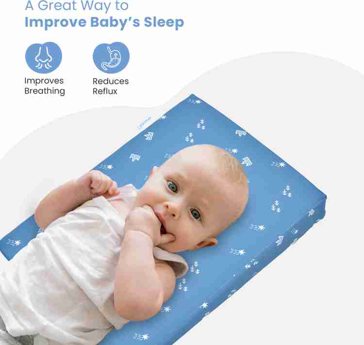 Cherilo Standard Elevated Wedge Pillow for Baby Crib Mattress Memory Foam Geometric Baby Pillow Pack of 1 Buy Cherilo Standard Elevated Wedge Pillow for Baby Crib Mattress Memory Foam