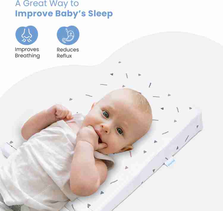 Cherilo Standard Elevated Wedge Pillow for Baby Crib Mattress Memory Foam Geometric Baby Pillow Pack of 1 Buy Cherilo Standard Elevated Wedge Pillow for Baby Crib Mattress Memory Foam