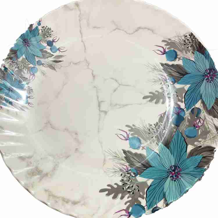 Evntra Melamine Tableware white Non Breakable Plate 11 Inch 6 Piece Set Blue Flower Dinner Plate Price in India Buy Evntra Melamine Tableware white Non Breakable Plate 11 Inch