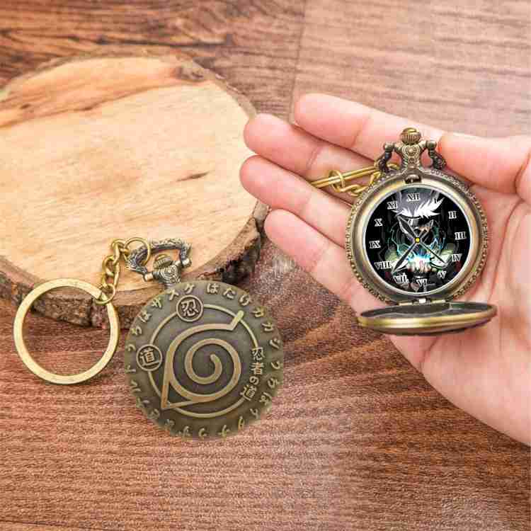 bronze pocket watch on a chain