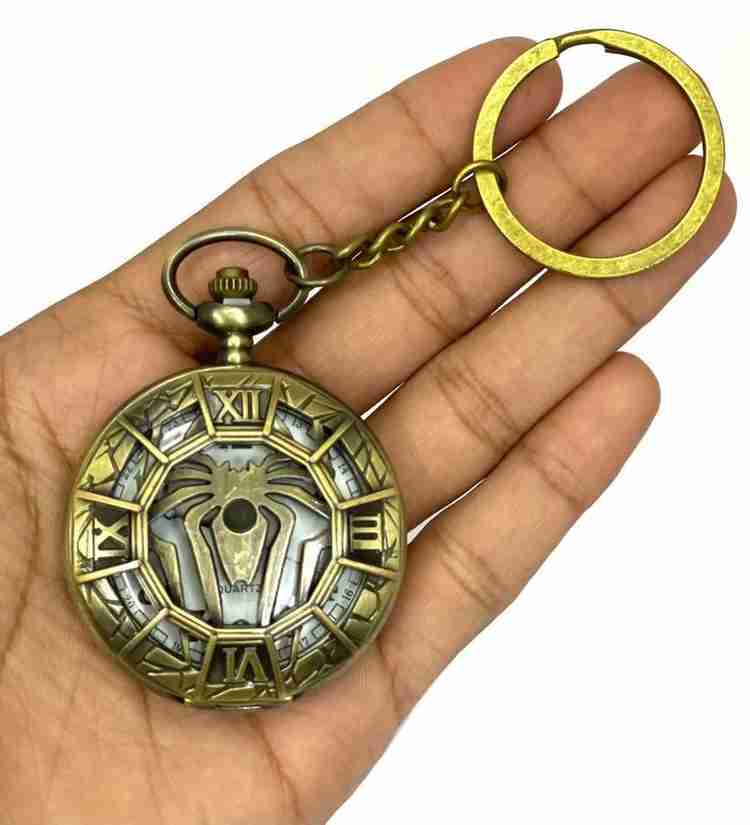Mubco Antique Style Spiderman Pocket Watch Keychain Vintage Collatable Gift SM 01 Bronze Metal Pocket Watch Chain Price in India Buy Mubco Antique Style Spiderman Pocket Watch Keychain Vintage Collata...