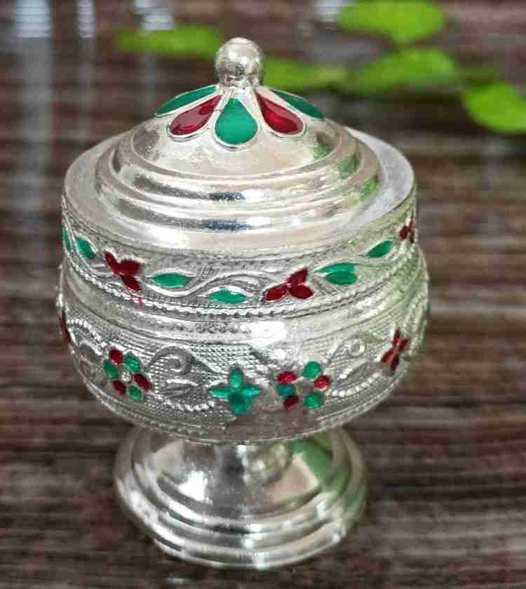 Sirgan German Silver Kunghuma Chimil For Pooja Wedding Size 3.5 Inches Weight 60 Gram Steel Price in India Buy Sirgan German Silver Kunghuma Chimil For Pooja Wedding Size 3.5 Inches Weight 60 Gram
