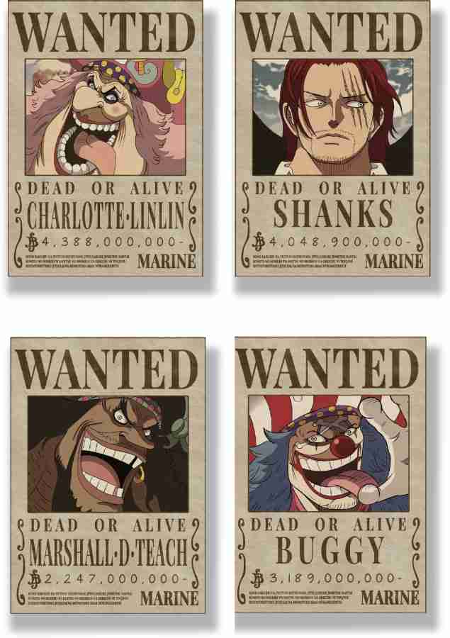 ANIME POSTERS - ONE PIECE MOST WANTED (HIGH QUALITY A4 SIZE 210 