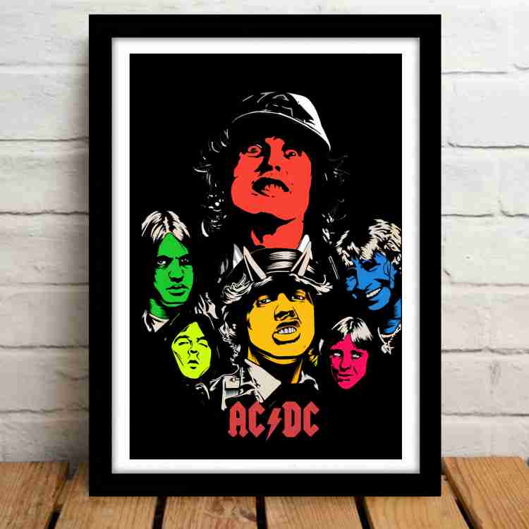 Buyartforless AC/DC Back in Black 36x24 Music Art Print Poster ACDC