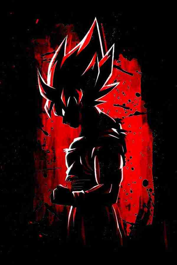 Red Goku Poster For Home Decor 300 Gsm 12x18 Unframed B - 169 ...