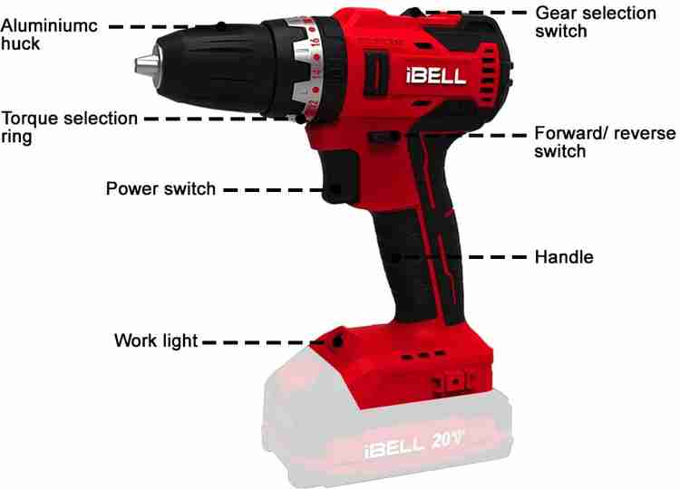 iBELL One Power Series Cordless Impact Drill BD20 38 without