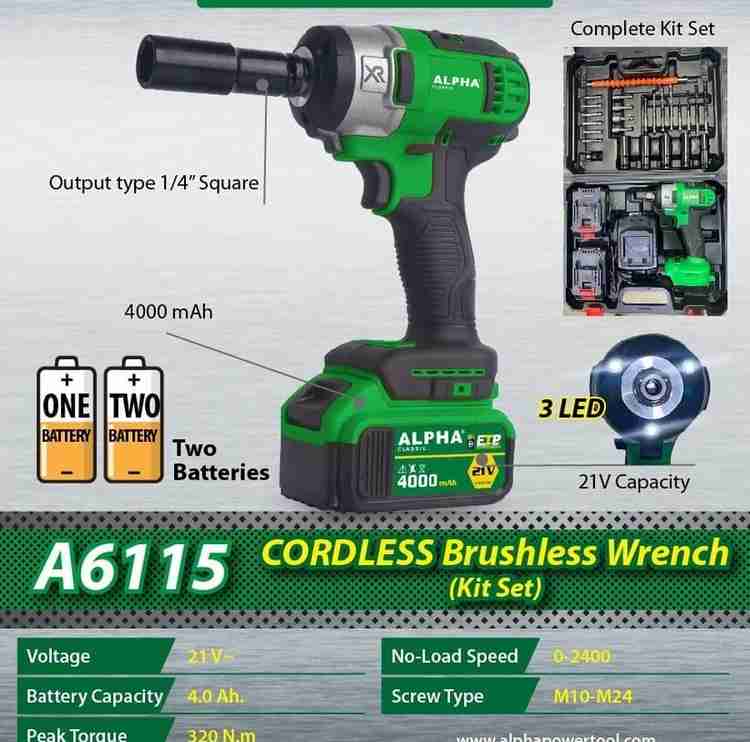GSCPT HEAVY DUTY 10mm to 24mm ALPHA CORDLESS IMPACT 1 4 WRENCH WITH 2 BATTERIES KIT Cordless Drill Price in India Buy GSCPT HEAVY DUTY 10mm to 24mm ALPHA CORDLESS IMPACT