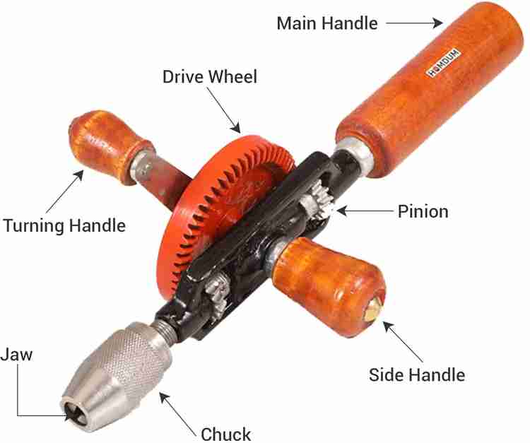 Homdum Mechanical hand drill machine for home use inch keyless