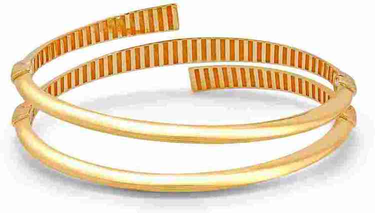Mia by Tanishq 18KT Spiral Of Radiance Yellow Gold Bangle Yellow