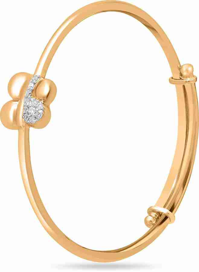 Mia by Tanishq 14 Karat Yellow Gold Little Feet Mamma Mia Bangle